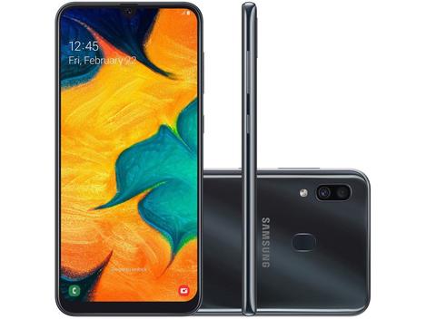 Galaxy A30 ◆ 4GB/64GB / au SOV43 ブラック Smartphone Samsung Galaxy A30 64GB Preto 4G - 4GB RAM 6,4” Câm