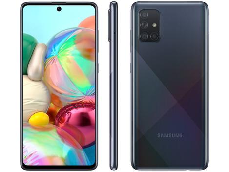 Smartphone Samsung Galaxy A71 128GB Preto 4G - 6GB RAM Tela 6,7