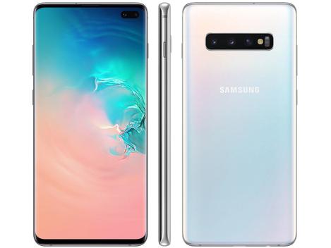 Galaxy S10+ 128gb 美品 Smartphone Samsung Galaxy S10+ 128GB Branco 4G - 8GB RAM Tela 6,4