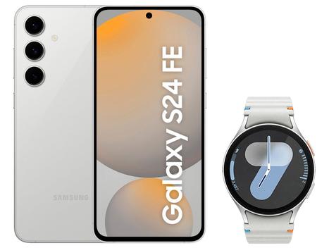 Smartphone Samsung Galaxy S24 FE 256GB Cinza - 5G + Smartwatch