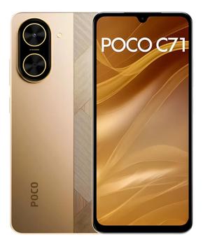 POCO C71 スマートフォン本体 ゴールド Xiaomi Poco C71 4G 128GB ROM 4GB RAM Dual SIM GSM Unlocked - Gold
