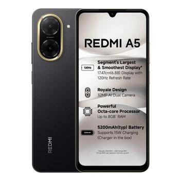 Smartphone Xiaomi Redmi A5 64GB 3GB RAM GSM Dual Sim Black - Preto