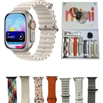 Smartwatch Hw Ultra Mini 2 41mm 7 Pulseiras Serie 9 Chat GPT