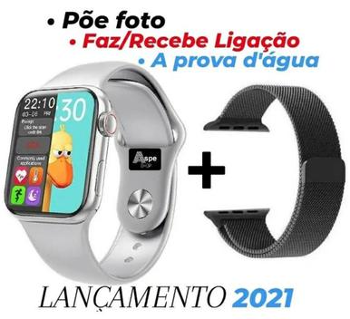 smartwatch 2021 iwo hw12 relógio rose feminino 40mm