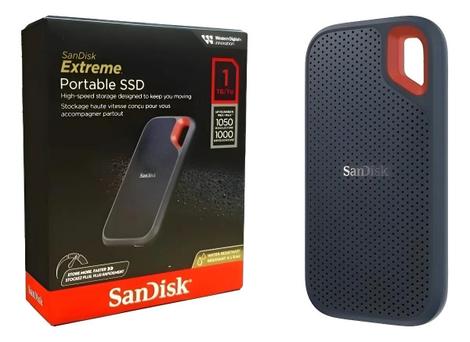 SSD 1TB Externo Portátil SanDisk Extreme USB 3.2 Leitura 1050 MBs