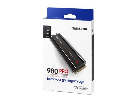 SSD 1TB SAMSUNG 980 PRO Heatsink M.2 2280 PCI-E 4.0 x4, NVMe com