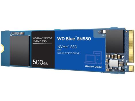 SSD 500GB Western Digital Blue NVMe M.2 2280 PCIe - 2,5” Leitura