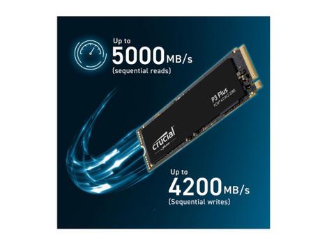Ssd Crucial P3 Plus 2tb M.2 2280 Pci-e 4.0 Gen4 - 5000mbs - HD SSD