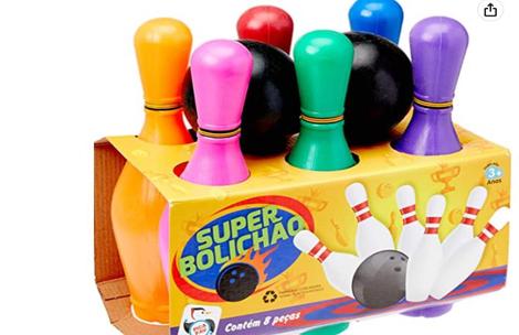 Brinquedo Jogo Boliche Infantil C/ 8 Peças - Pica Pau