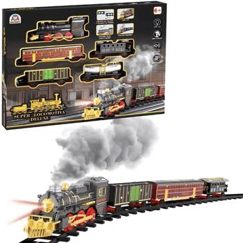 Super Locomotiva Deluxe Braskit Com Som Luz e Solta Fumaça