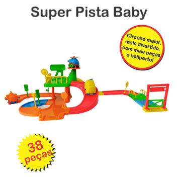 Pista de carrinhos brinquedo corrida infantil + 6 carrinhos pista baby  animal - Divplast - Pistas de Brinquedo - Magazine Luiza