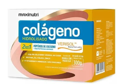 Suplem.Colágeno Hidro 30X10g Manga/Maracujá Sache- Maxinutri - Colágeno ...