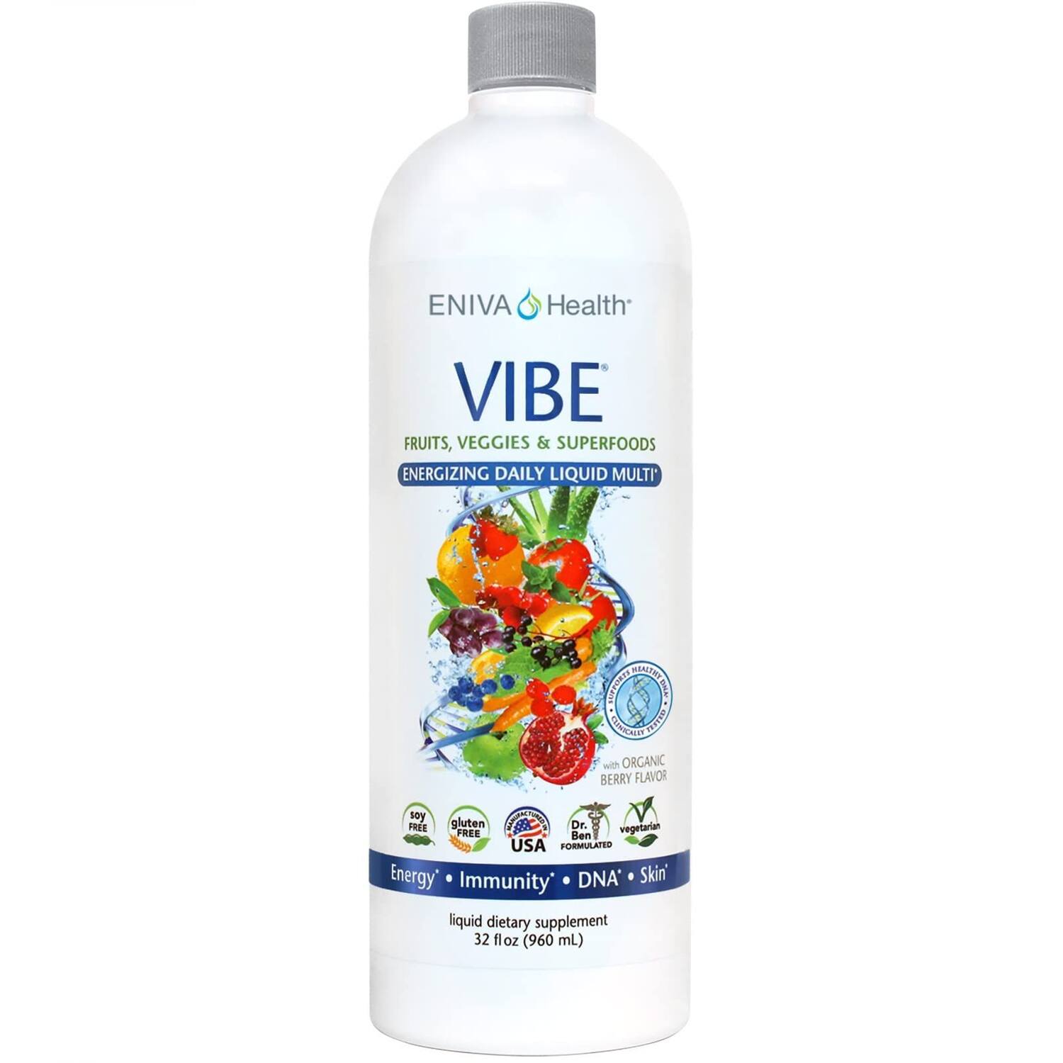 Suplementos minerais multivitamínicos líquidos Eniva Health Vibe 960 ml ...
