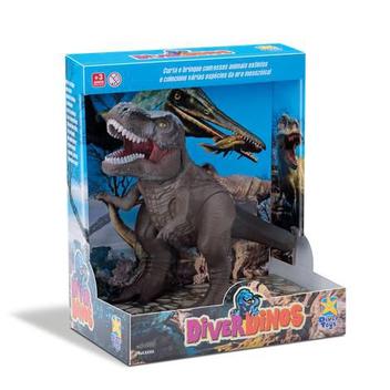 Dinossauro Grande T-Rex Dino Planet Vinil 48 cm.