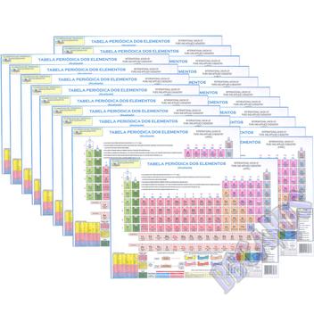 Tabela Periódica Escolar 15 x 21.5 cm + Minitabela x 10 Unidades, Vale das  Letras 1040, Multicor, Pacote de 1 : : Papelaria e Escritório