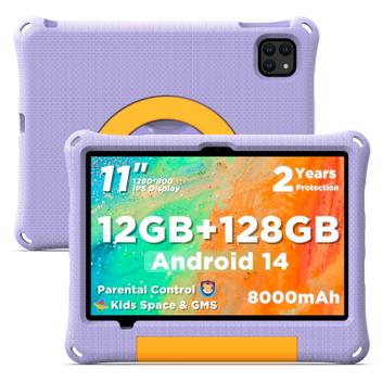 Tablet infantil CALLSKY-NOTE 11 polegadas Android 14 12 GB+128 GB roxo ...