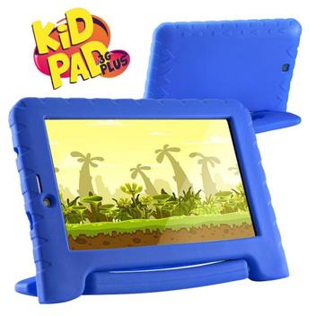 Tablet infantil kid pad 3g plus multilaser nb291 azul crianca aula online   netflix jogo