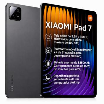 Tablet Xiaomi Pad 7 256GB 8GB Cinza Snapdragon 7 Gen 3 Tela de 11