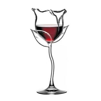Taça de Vinho Tinto Chique em Formato de Rosa - Copo para Coquetéis ...