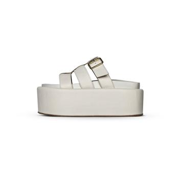 Tamanco Flatform Off-White - Jessica Leal Shoes - Tamanco Feminino