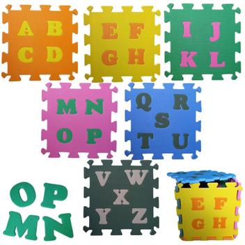 Tapete Bebe Infantil Colorido Tatame Eva Letras 6 Pecas Mundo da ...