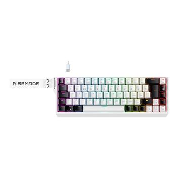 Teclado Magnético Gamer Rise Mode GM1 Pro, ARGB, Magnético OTK PRO, USB 3.0, Branco - RM-TCM-GM1M-PRO-W