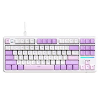 Teclado Mecânico Gamer Attack Shark X87, TKL, RGB, Twilight Purple