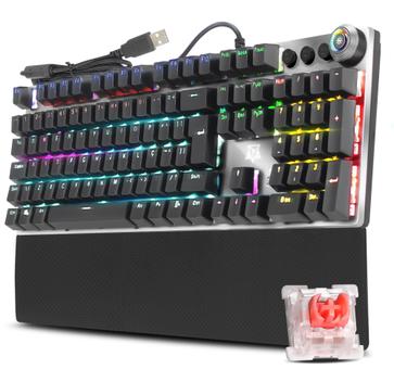 Teclado mecânico 104 teclas Gaming Keyboard para jogos e digitação,  compatível/PC/Laptop - AliExpress