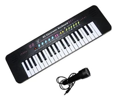 Teclado Musical Infantil C/ Microfone Musicas Tocar Cantar - MTM