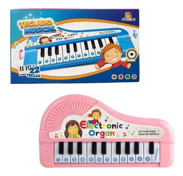 Brinquedo Teclado Piano Infantil 32 Teclas Com Microfone (ROSA), Magalu  Empresas