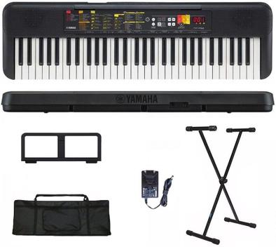 Teclado Yamaha PSR F52 Preto 61 Teclas + Suporte + Capa - Engenho