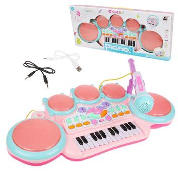 Piano infantil sinfonia estilo profissional teclado microfone karaoke mp3  menina rosa - MAKEDA - Piano / Teclado de Brinquedo - Magazine Luiza