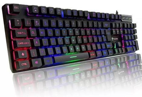 Teclado mecânico RGB para jogos Z-66 RGB Teclado mecânico para jogos com painel de metal