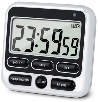Temporizador de Cozinha Digital KTKUDY - Relógio 24 Horas com Alarme ...