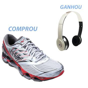 T nis Mizuno Wave Prophecy 8 Masculino 45 Cinza Vermelho