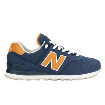 Tenis New Balance 574 Masculino Azul e Laranja Tenis Esportivo Magazine Luiza