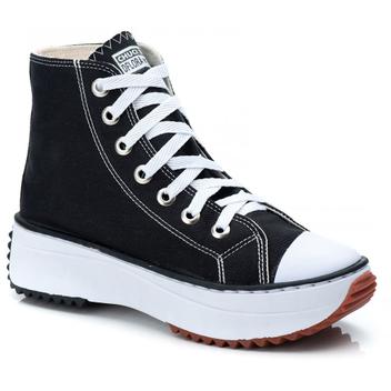 All Star Cano Alto Preto Lona Plataforma - 34