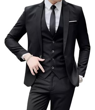 Terno Slim Masculino Executivo (Paletó + Colete + Calça)Preto - Paletó 50 /  Calca 44 - Royale Moda Social - Terno Masculino - Magazine Luiza