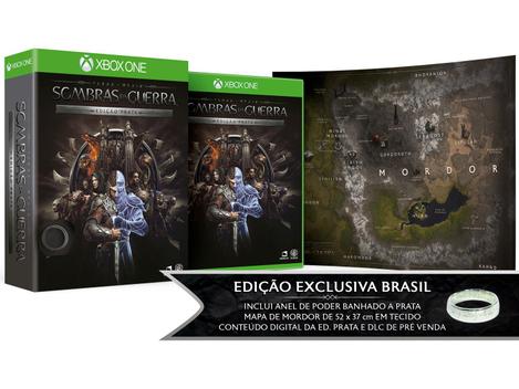 Jogo Xbox One Sombras Da Guerra Ed. Limitada + Mapa + Dlc