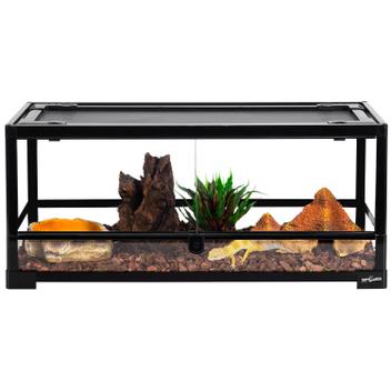 Terrário de répteis REPTI ZOO Glass 75L com abertura frontal