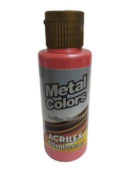 Tinta Acr\u00edlica Metal Colors Vermelho - 555 - Acrilex - 60Ml - Tinta ...
