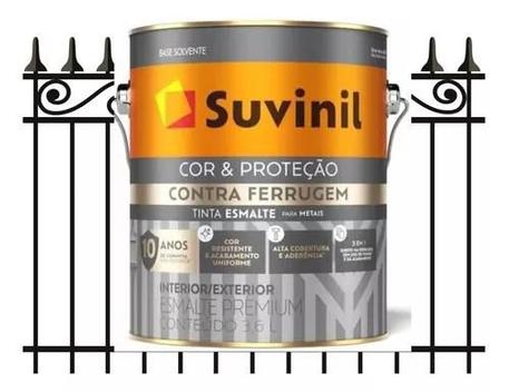 Tinta Esmalte Para Portão Ferro- Anti Ferrugem 3,6lt Suvinil - Esmalte ...