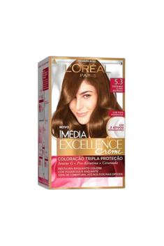 Tintura Loréal Imédia Excellence Castanho Claro Dourado NÂ 5.3 - LOREAL ...