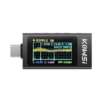KWS-X1 Tester USB C Multimetro Digitale 40V 12A – Voltmetro Con Display IPS E Rilevamento Ripple - 6