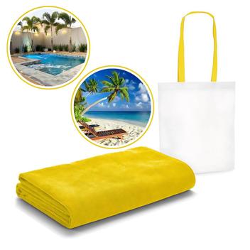 Toalha De Banho Microfibra Para Viagens Praia Piscina+Sacola - Toalha ...