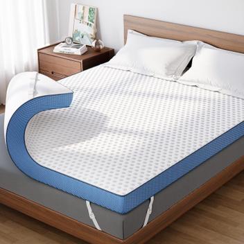 Coprimaterasso PERLECARE 180x200 Cm – Topper In Schiuma Gel H3/H4, 7,5 Cm Di Spessore, Antiscivolo Con Rivestimento Lavabile