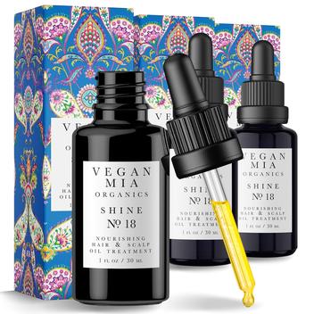 Tratamento de óleo para cabelo e couro cabeludo Vegan Mia Shine 30 ml