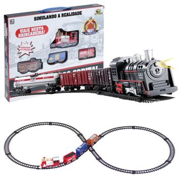 Ferrorama Trem De Brinquedo Com Locomotiva Luz E Som 103,5 C