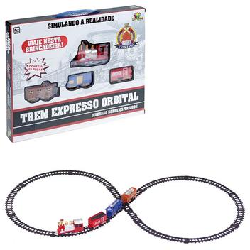 Trem Trenzinhos Trilhos Expresso Orbital Train 19 Peças 90cm - Art ...
