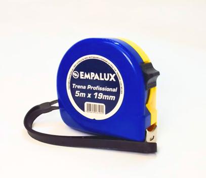 Trena Empalux de 5m x 19mm em aço Carbono e ABS para medição - fita ...
